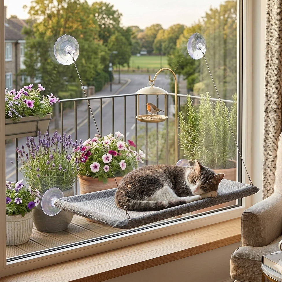 Le Hamac'chat – Son coin soleil préféré ☀️🐈