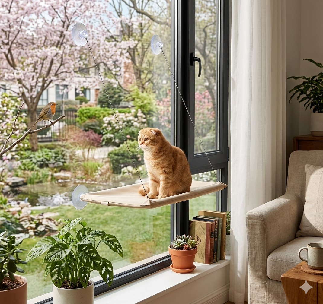 Le Hamac'chat – Son coin soleil préféré ☀️🐈